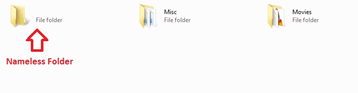 How to create nameless folder